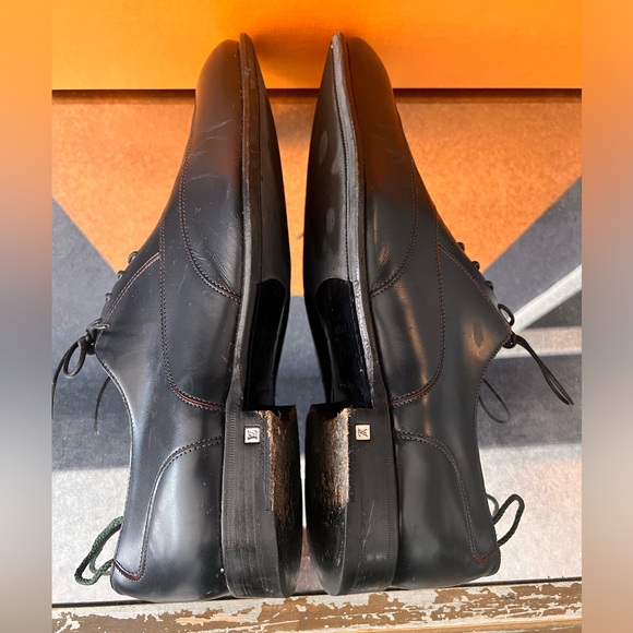 Louis Vuitton Mens Blue Leather lace up Oxfords - Picture 6 of 12